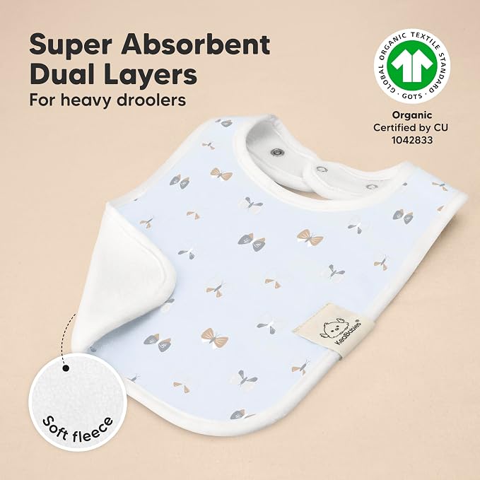 KeaBabies 8-Pack Organic Baby Bibs - Image 4