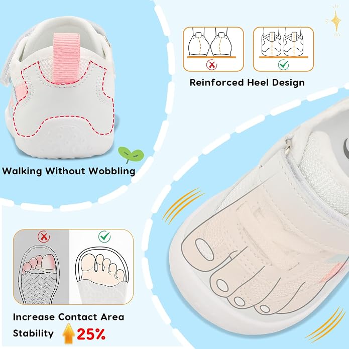 Scurtain Baby Shoes Boy Girl First Walking Shoe Infant Crib Breathable Sneakers - Image 3