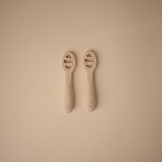 mushie Silicone First Feeding Baby Spoons | 2 Pack - Image 3