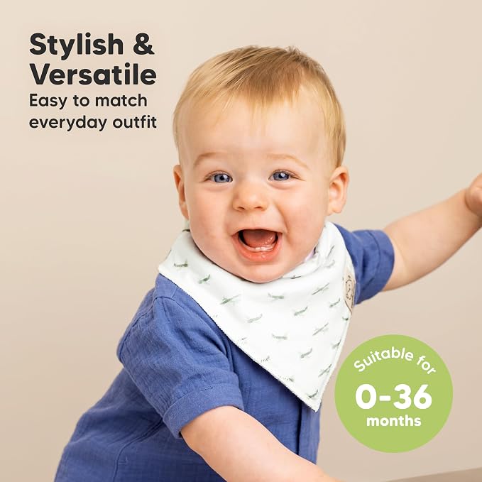 8-Pack Organic Baby Bandana Bibs - Image 4