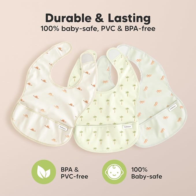 KeaBabies 3-Pack Waterproof Baby Bibs - Image 9
