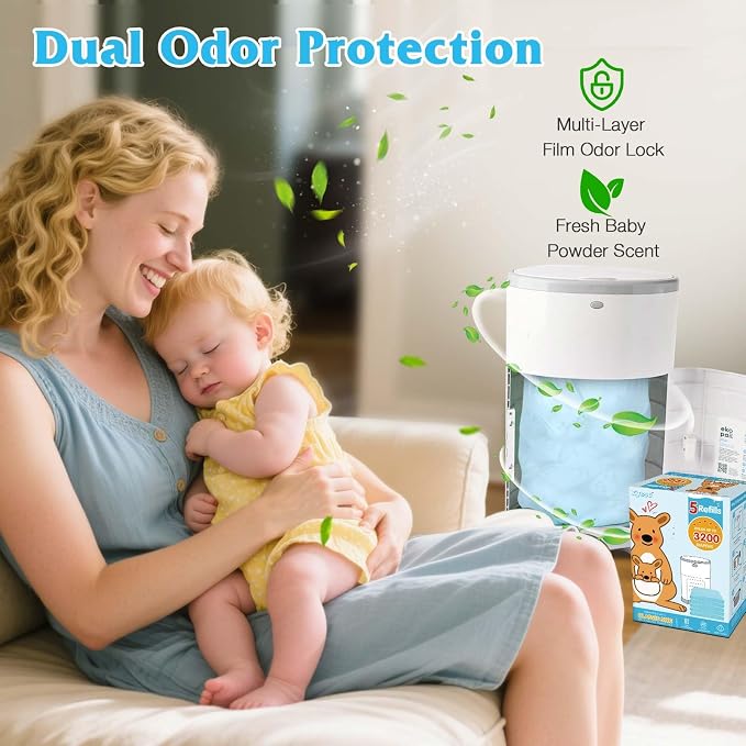 5 Pack Diaper Pail Refill Bags Compatible - Image 5