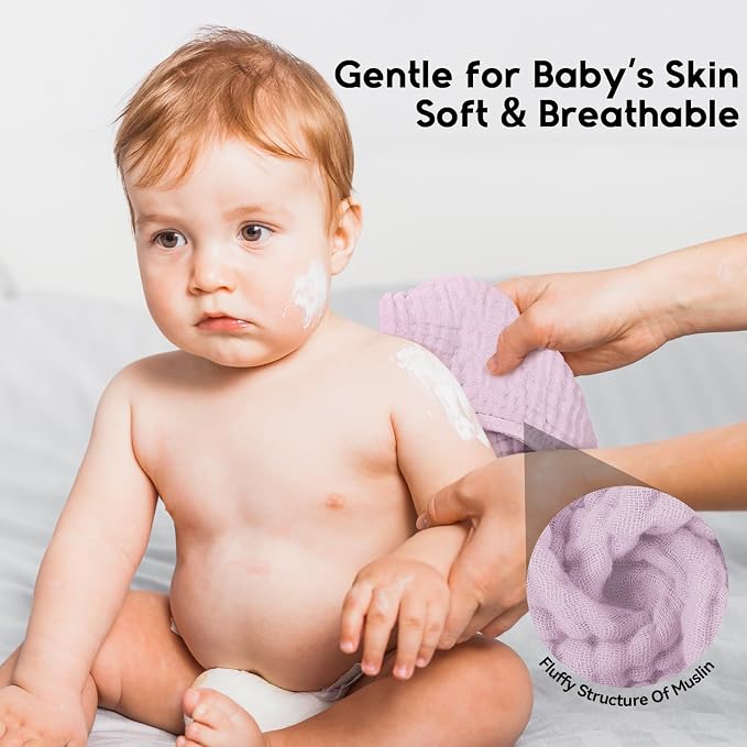 Muslin Burp Cloths for Baby 100% Cotton Burping Cloths for Boys Girls Large - Image 4