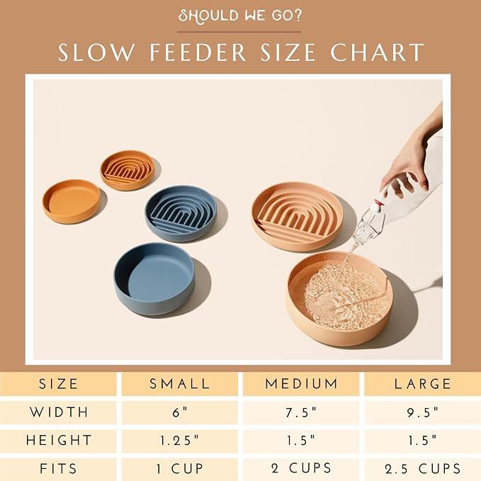 Should We Go? Slow Feeder for Dogs & Puppies, The Slowdown Bowl Silicone Slow - Image 6