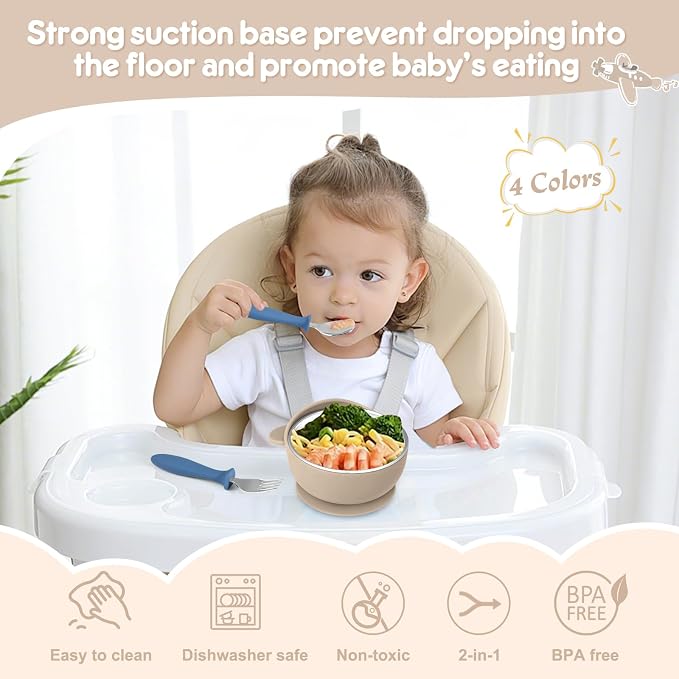 4 Pack Stainless Steel Baby Bowls - Image 3