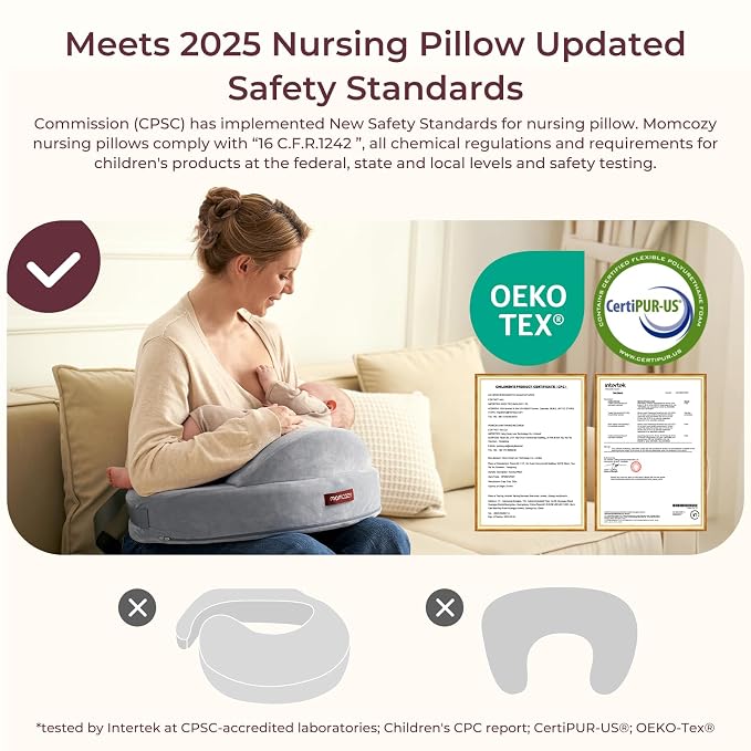 Momcozy Innovative Safety Fence Nursing Pillow - Image 2