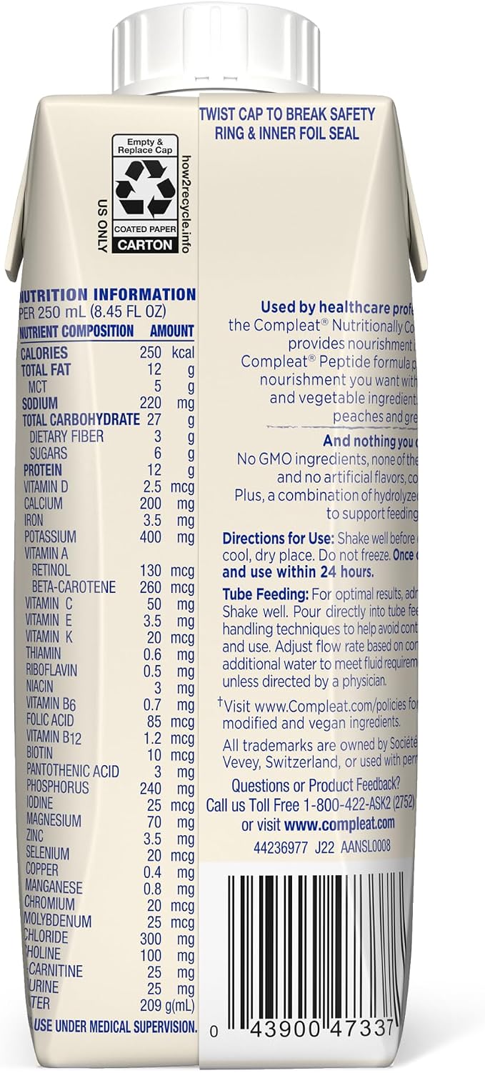 Compleat Pediatric Peptide 1.0 Pediatric Tube Feeding Formula Vegetable/Fruit - Image 3