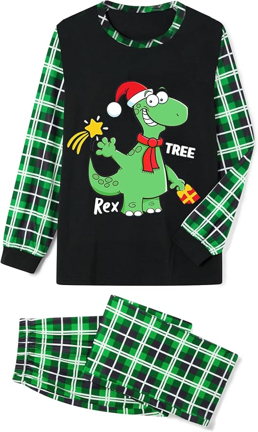Awoscut Christmas Family Matching Pajamas Christmas Pjs Holiday Nightwear - Image 5