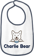 Personalized Baby Bib – Soft Cotton Terry, Cute Jindo Dog Design by SmilingJindo