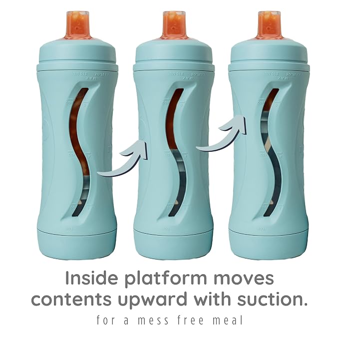 Subo Baby Food Bottle Starter Set | No Mess Baby Toddler Self Feeder | Squeeze - Image 2