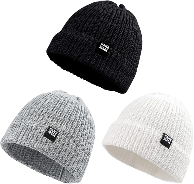 JANGANNSA Simple Knitted Baby Beanie Hip-Hop Boys Winter Hat Toddler Kids Bonnet by JANGANNSA