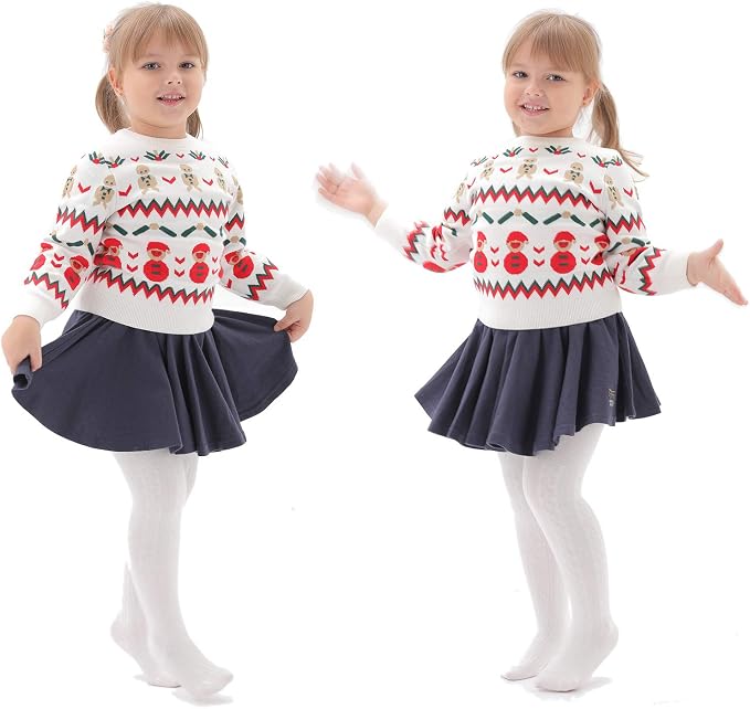 EPEIUS Baby Girl Tights Thick Cable Knit Leggings Stockings Cotton Pantyhose - Image 6