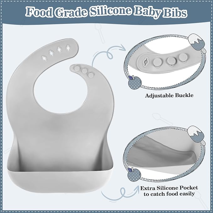 Silicone Baby Feeding Set 10 Pcs Baby Led Weaning Supplies Suction Bowl Divided - Image 6