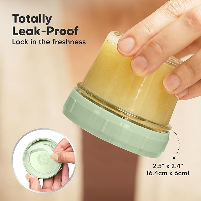 KeaBabies 12pk 4oz Glass Baby Food Containers - Image 2