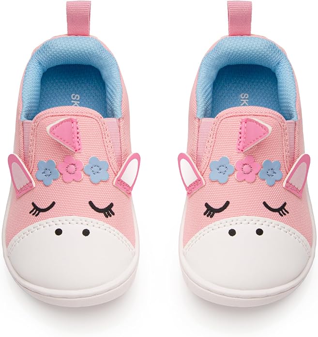 SKYWHEEL Toddler Slip On Shoes Wide Toe Box Barefoot Casual Canvas Walking by SKYWHEEL