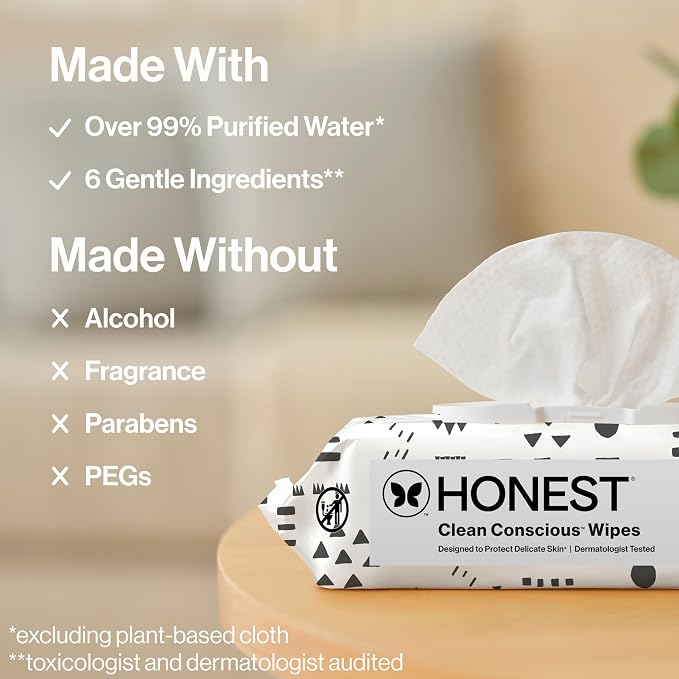 The Honest Company Clean Conscious Multi-Use Wipes, Unscented Hypoallergenic - Image 8