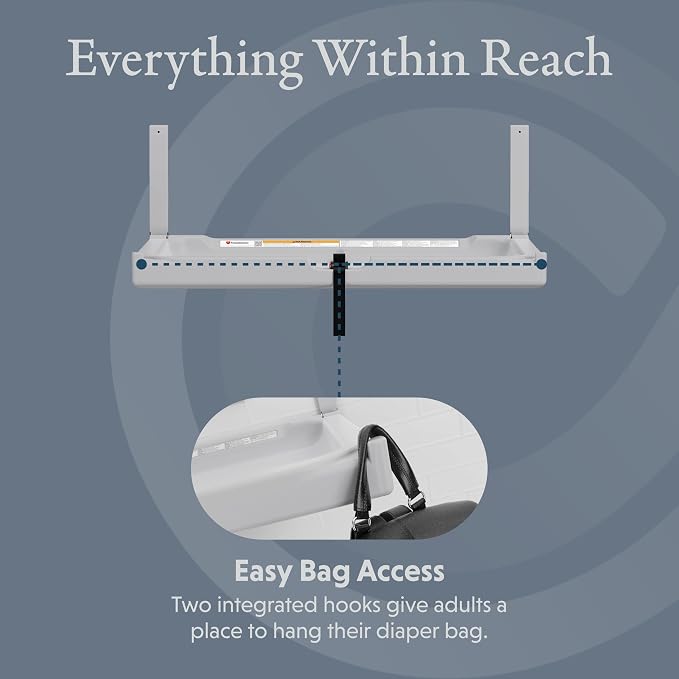 Foundations Elements Horizontal Wall-Mounted Baby Diaper Changing Station - Image 3