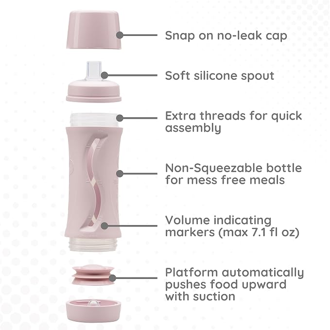 Subo Baby Food Bottle | No Mess Baby Toddler Self Feeder | Squeeze Free Design - Image 5