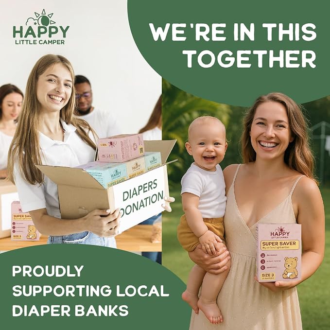 Happy Little Camper Super Saver Diapers, Size 2, Fragrance-Free, Ultra Absorbent - Image 5