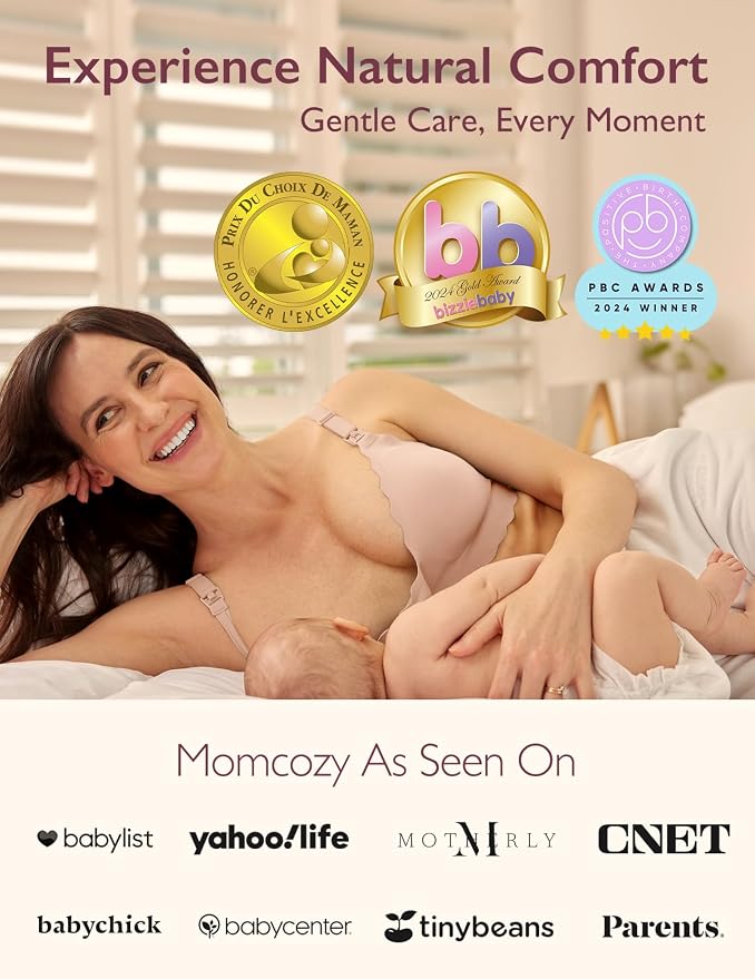 Momcozy Nursing Bras for Breastfeeding, Seamless Pregnancy Maternity Bra - Image 4