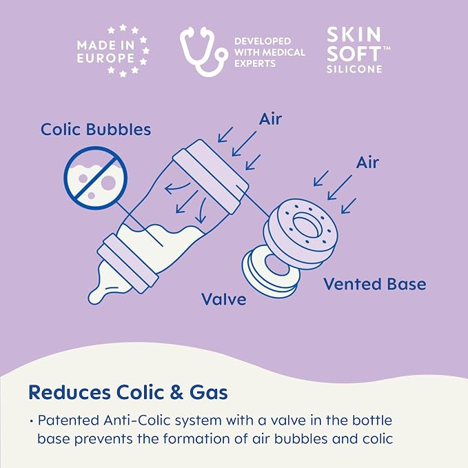 MAM 9oz Easy Start Anti-Colic Baby Bottles, Medium Flow, Breastfeeding-Like - Image 2