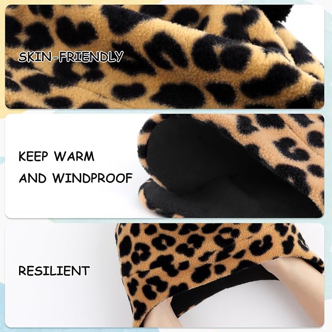 Duoyeree Kids Beanie Hat for Boys Girls Pom-pom Kint Hats Cozy Lining Winter - Image 5