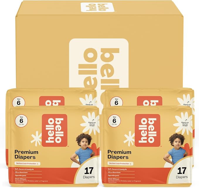 Hello Bello Premium Baby Diapers Size 6 I 17 Count of Disposable, - Image 2