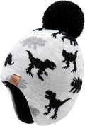 Duoyeree Kids Beanie Hat for Boys Girls Pom-pom Kint Hats Cozy Lining Winter by Duoyeree