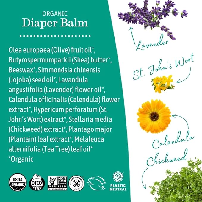 Earth Mama Organic Diaper Balm 2-Ounce | Diaper Cream - Image 6
