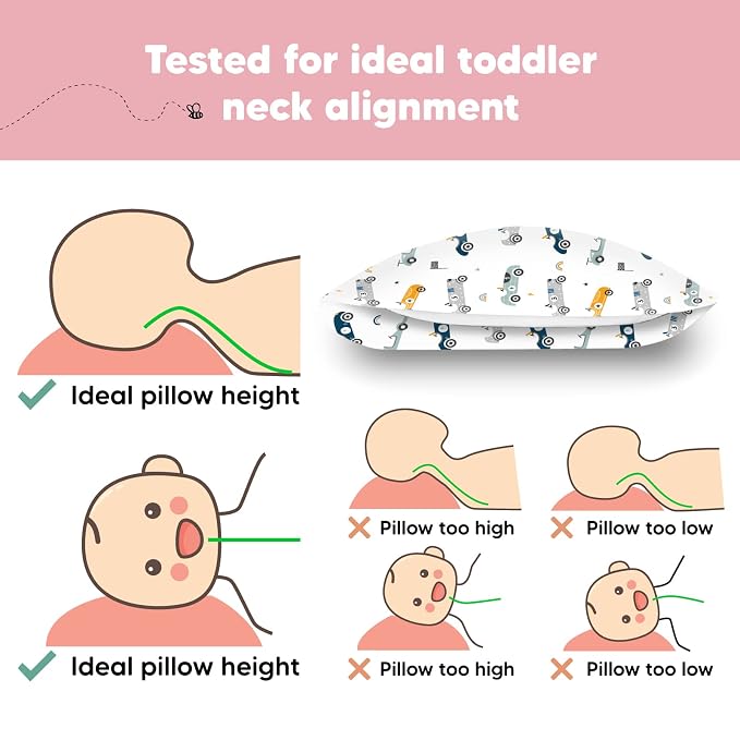 KeaBabies Toddler Pillow with Pillowcase, Jumbo 14X20 - Image 6