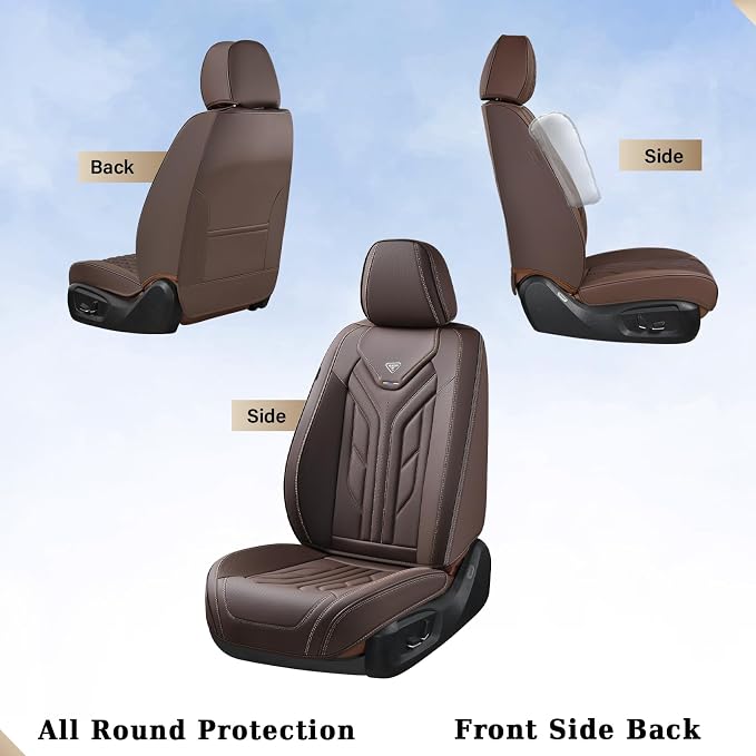 Coverado Car Seat Covers Full Set, Car Seat Protectors Leather Seat Covers - Image 5