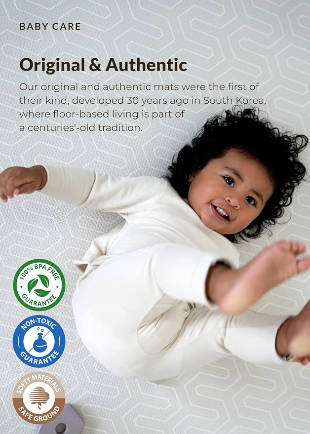 Baby Care Play Mat 82'' x 55'' Original One-Piece Reversible Rollable - Image 2