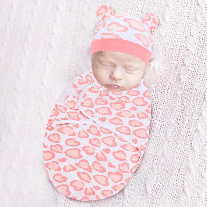 Cinaci 2 Pack Adjustable Soft Cotton Blend Newborn Baby Receiving Swaddle - Image 6