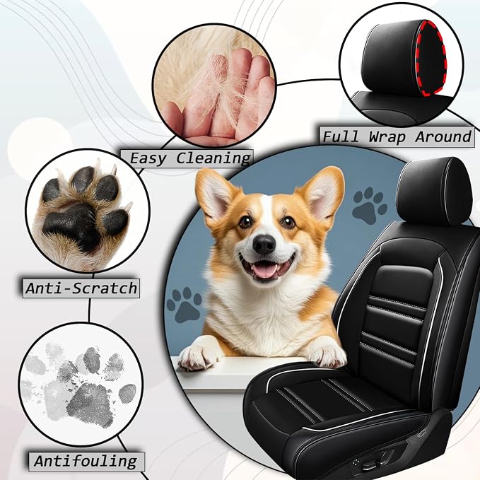 Seat Cover for Cadillac cts 2003-2019 | Car Seat Covers Front Seats, Waterproof - Image 8
