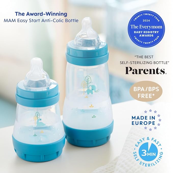 MAM 9oz Easy Start Anti-Colic Baby Bottles, Medium Flow - Image 2