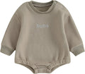 VISGOGO Newborn Infant Baby Boy Girls Oversized Romper Little Dude Sweater by VISGOGO