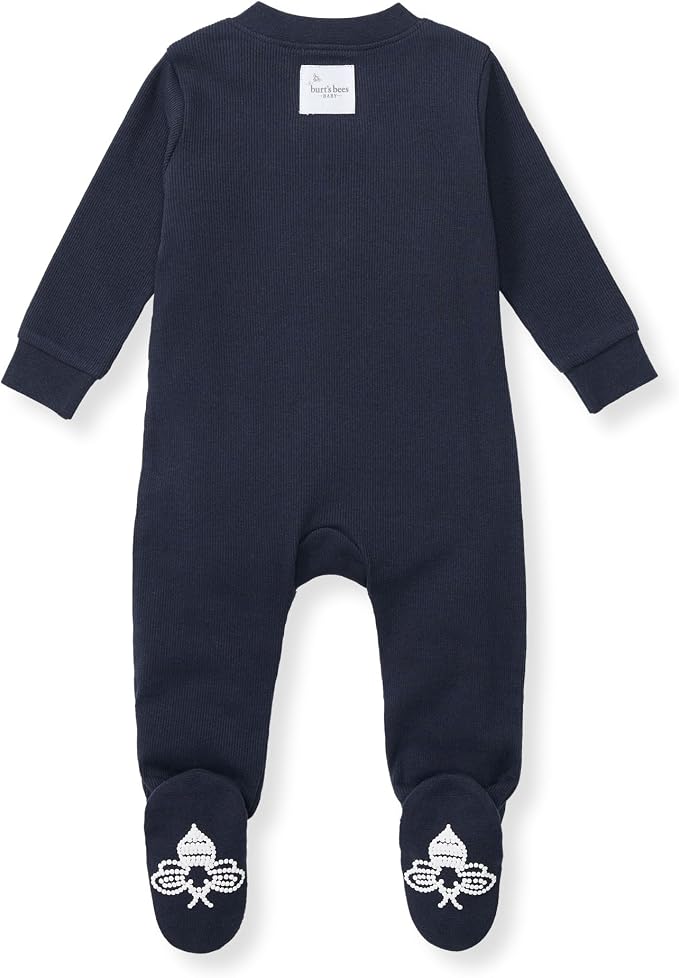 Burt’s Bees Baby Boys' One-Piece Sleep and Play 100% Organic Cotton PJs - Image 2