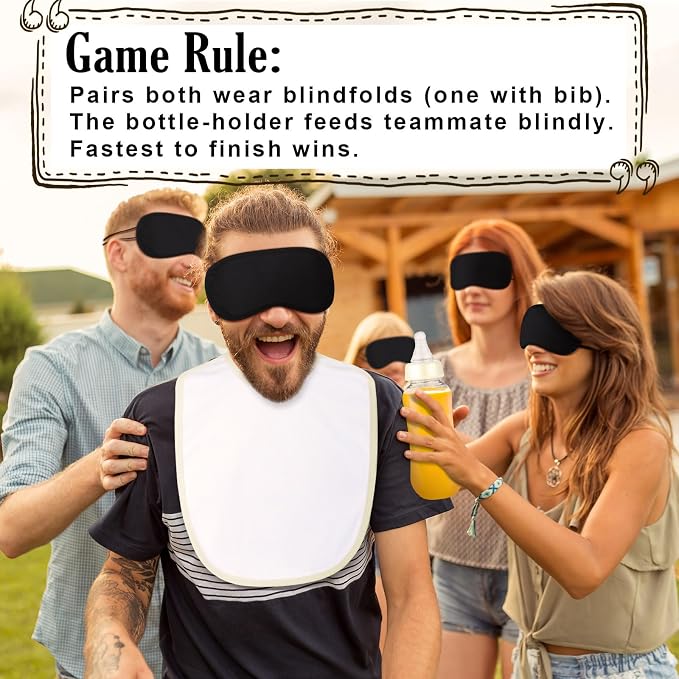Leinuosen 24 Pcs Baby Shower Blindfold Feeding Game Set Include 6 Plastic Chug - Image 6