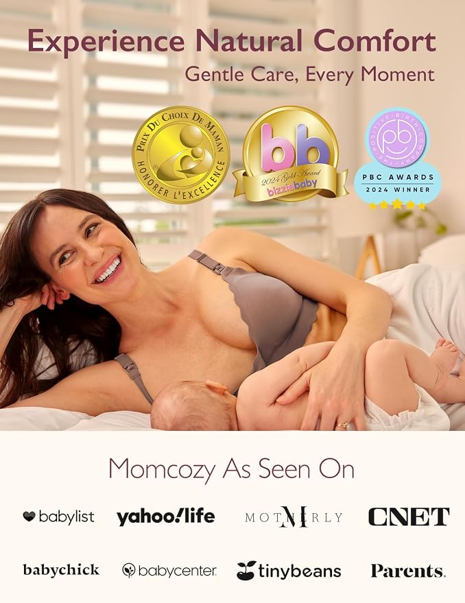 Momcozy Nursing Bras for Breastfeeding, Seamless Pregnancy Maternity Bra - Image 4