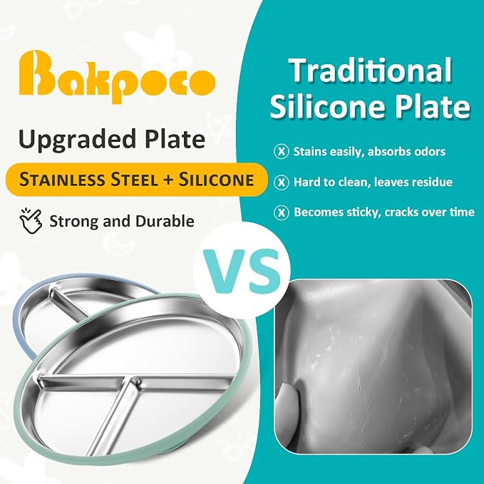 Stainless Steel Toddler Plate - Image 3