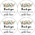 80 Pieces Thank You for Showering Our Little One by PNTKION