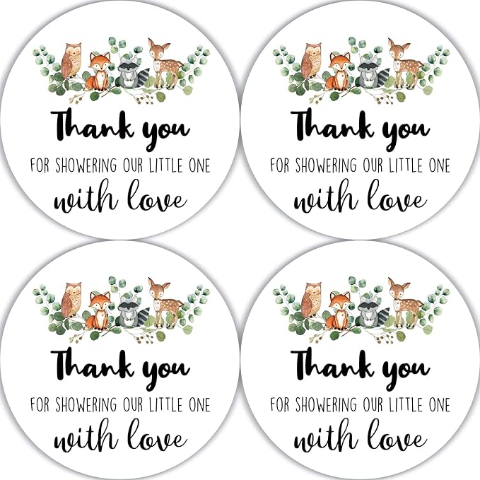 80 Pieces Thank You for Showering Our Little One by PNTKION