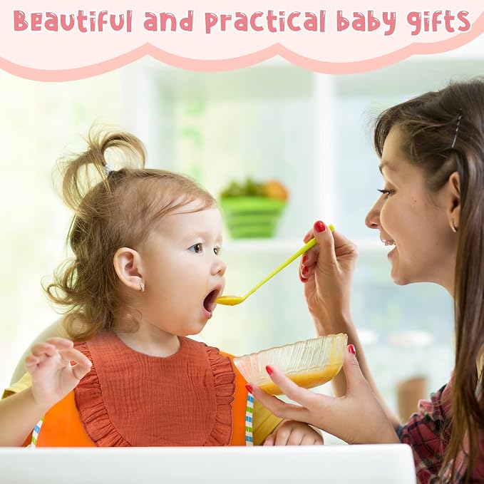 Kenning 18 Pcs Muslin Drool Baby Bibs Baby Girl Ruffle Bibs Absorbent Cotton - Image 7