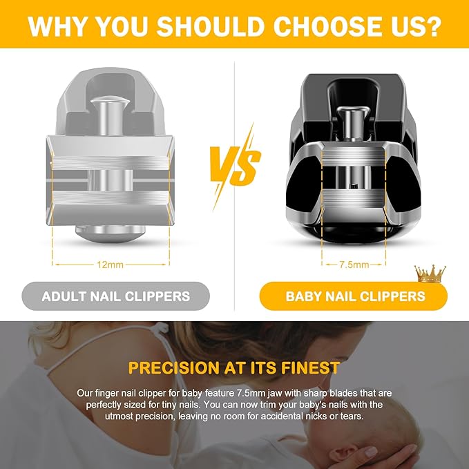 BEZOX Safe Baby Nail Clippers, Small Jaw Kids Nail Clipper Trimmers - Image 4