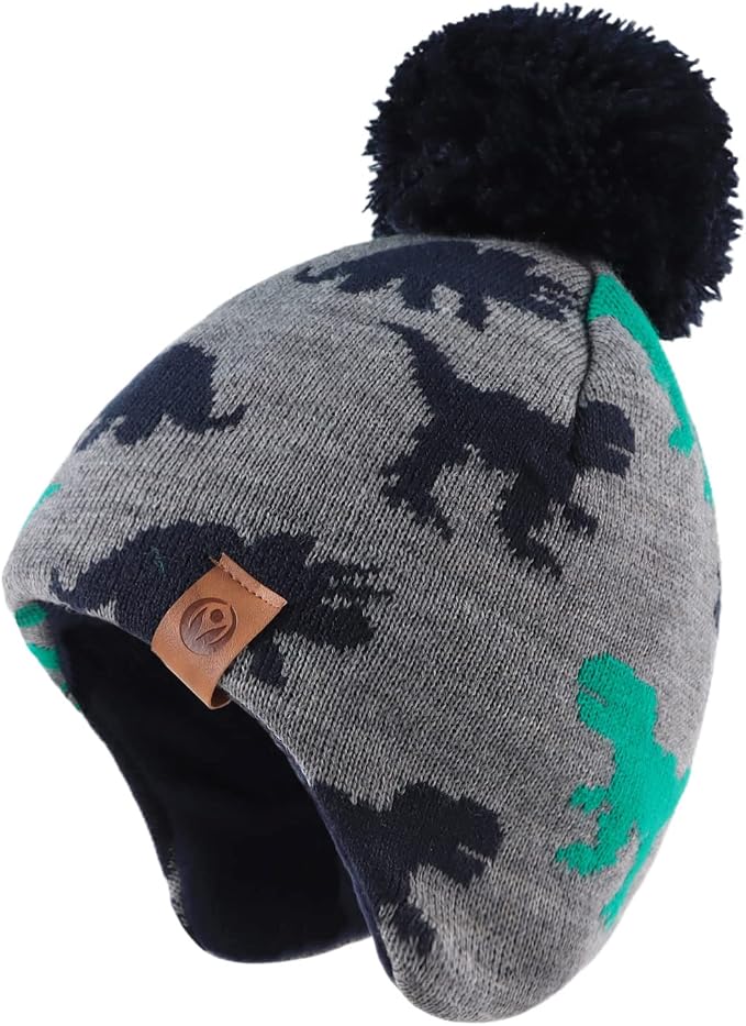 JANGANNSA Knitted Baby Hat Scarf Set Winter Warm Boys Girls Beanie Fleece by JANGANNSA