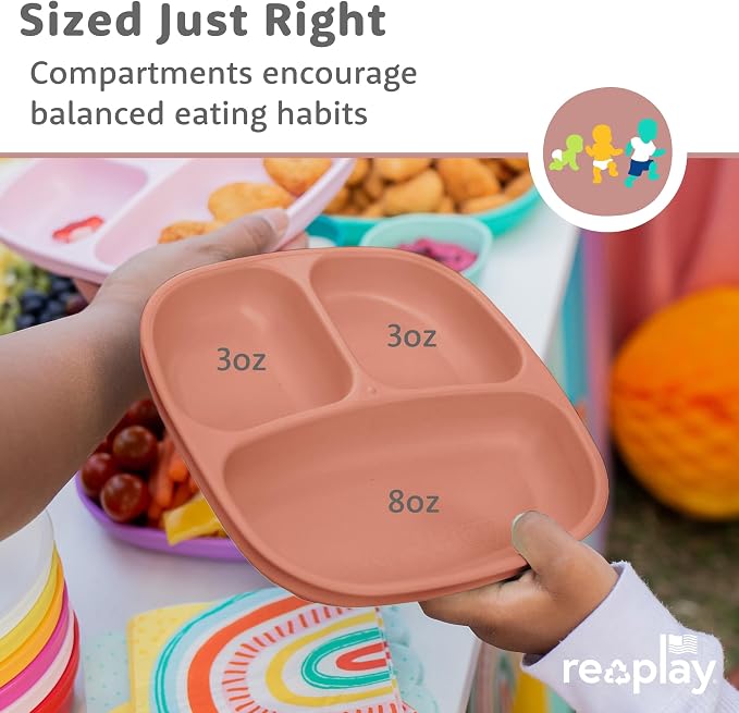 Re-Play Toddler Plates with Dividers - Image 8
