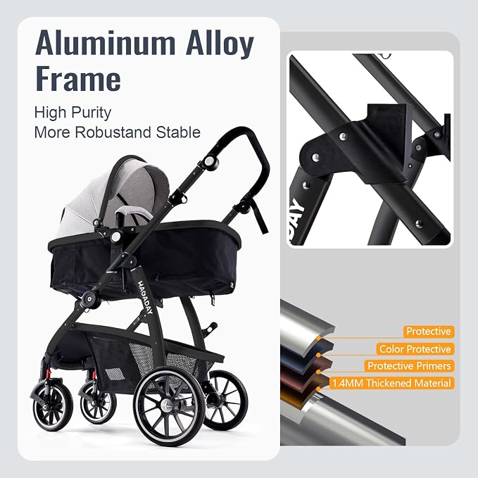 Baby Stroller, 2-in-1 Reversible ToddlerSeat - Image 4