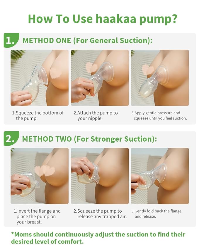 Haakaa Silicone Breastfeeding Manual Breast Pump Milk Pump 100% Food Grade - Image 4