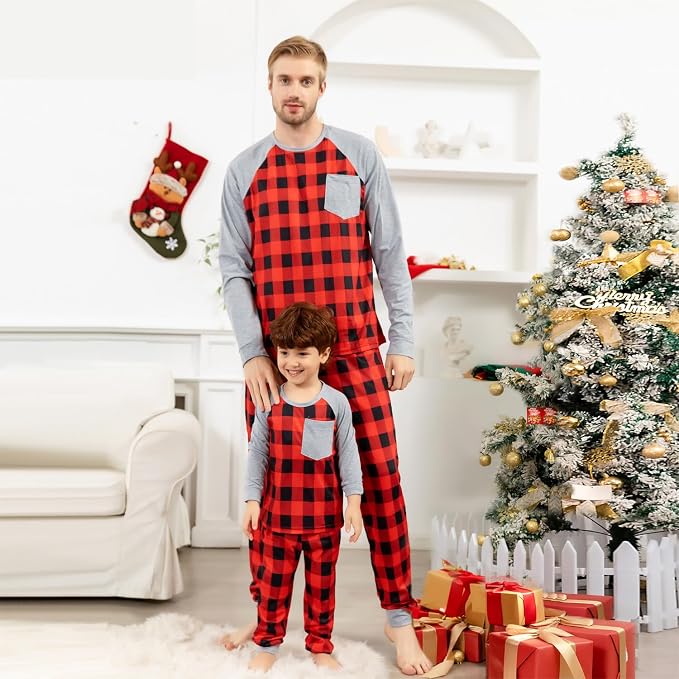 Schbbbta Family Matching Pajamas Holiday Sleepwear Long Sleeve Pjs Sets - Image 2