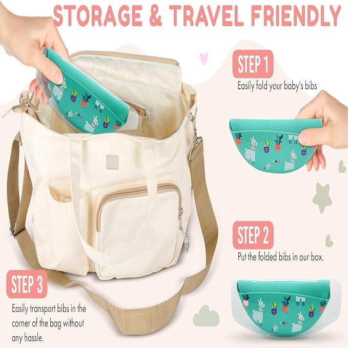 BPA-Free Silicone Baby Bibs - Image 4
